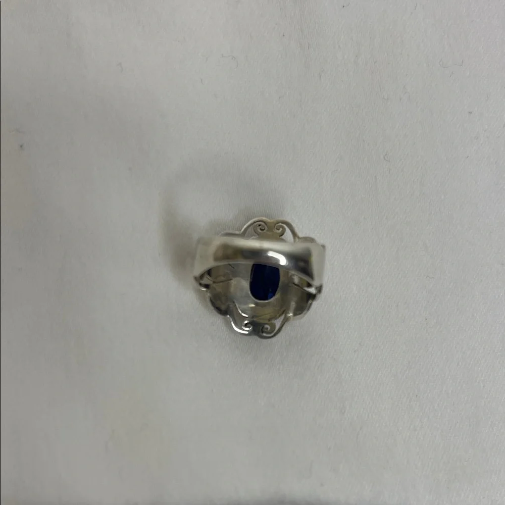 Sterling Silver and Blue Women's Ring Size 6.5 EUC
